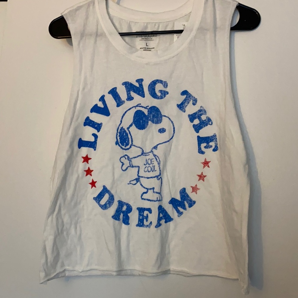 Women’s White Muscle Tee